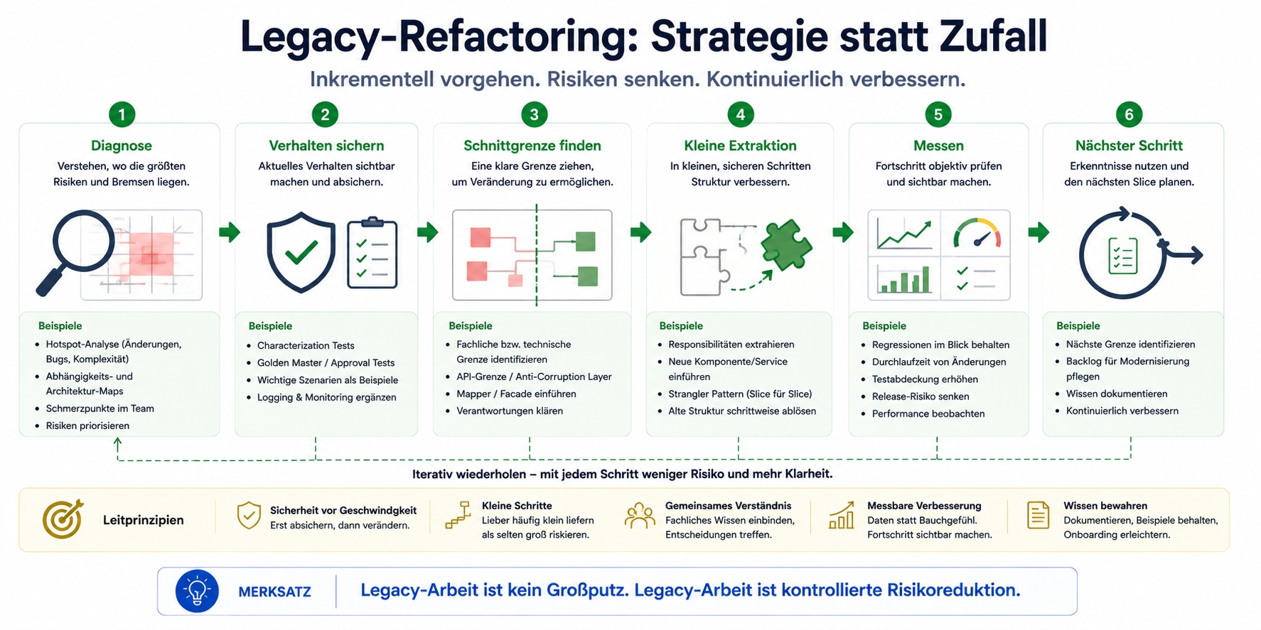 Legacy-Arbeit ist kein Großputz. Legacy-Arbeit ist kontrollierte Risikoreduktion.